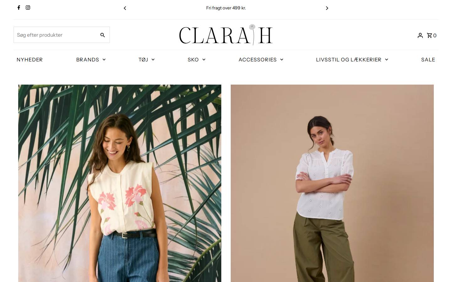 Clara H homepage screenshot