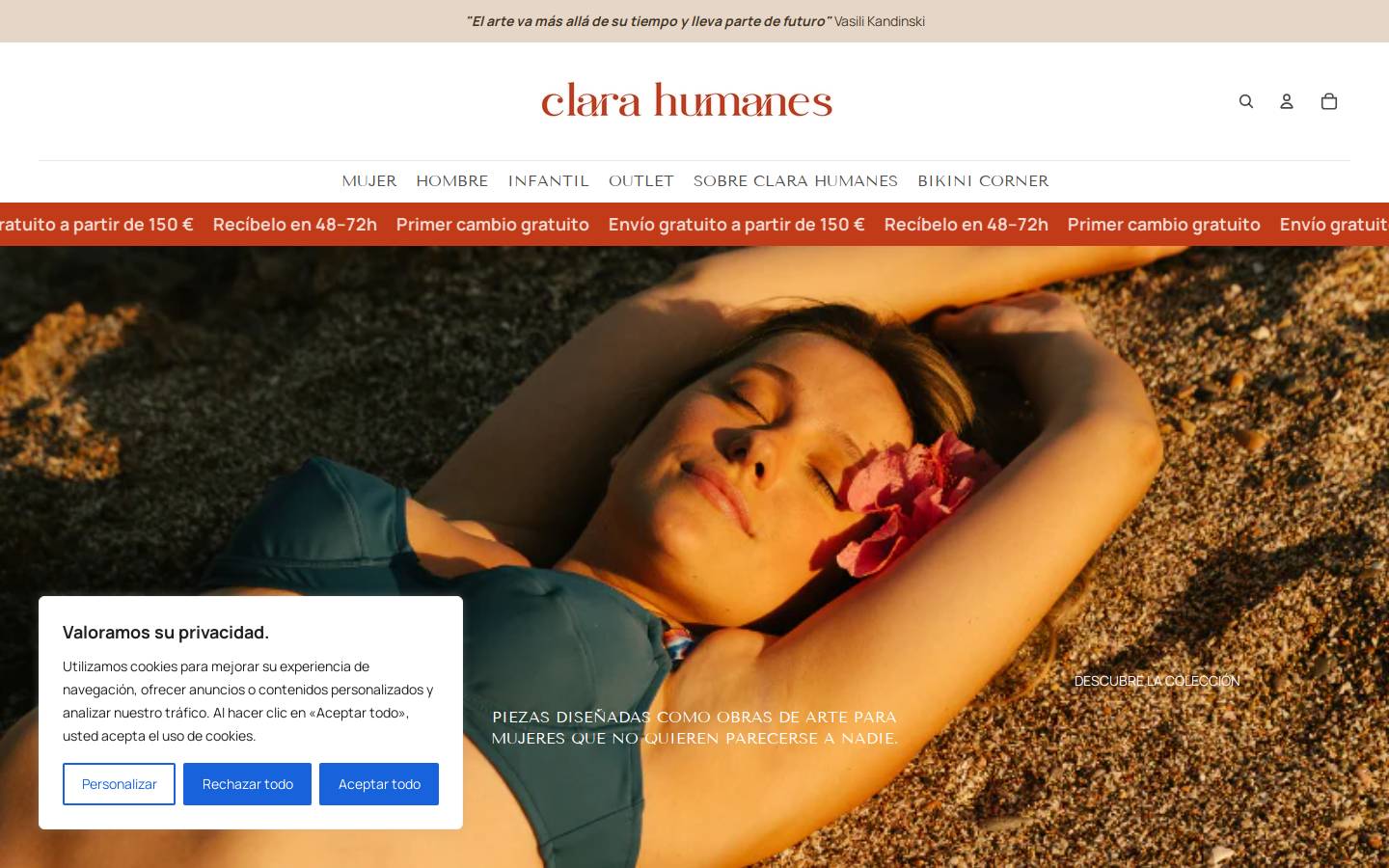 clarahumanes.com homepage screenshot