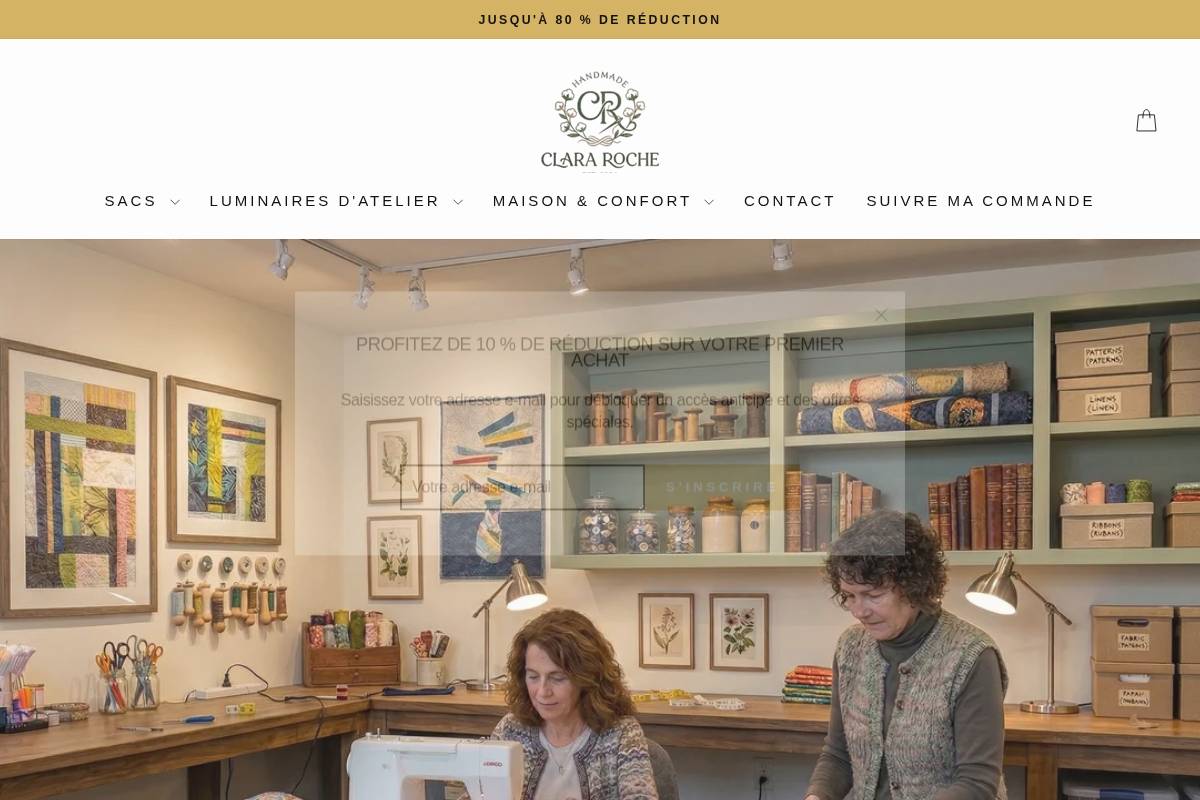 Clararoche homepage screenshot