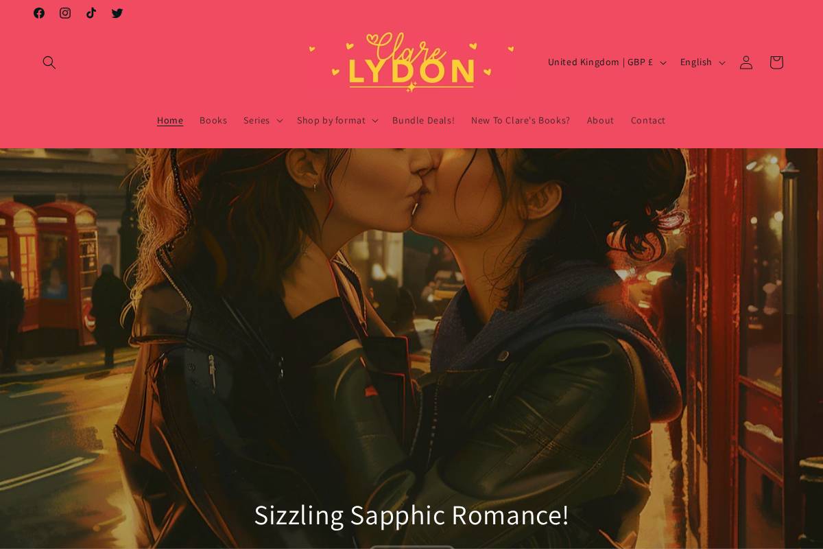 clarelydon.shop homepage screenshot