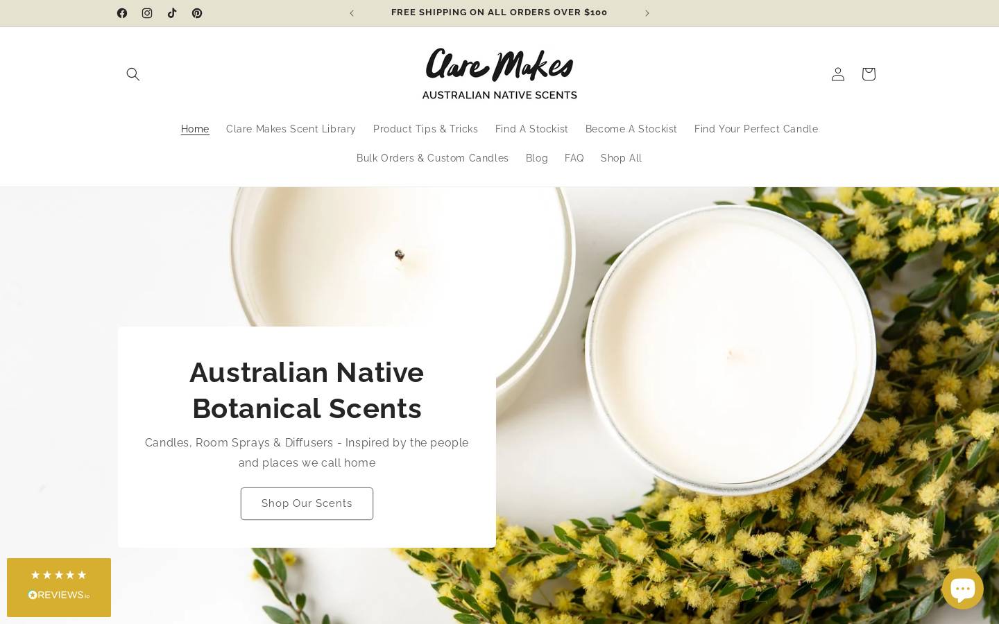 claremakes.com.au homepage screenshot