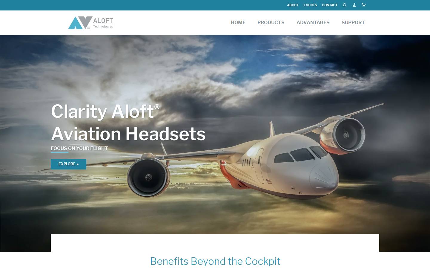 clarityaloft.com homepage screenshot