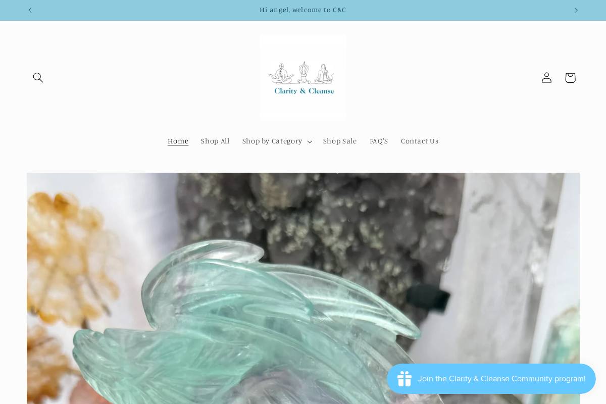 clarityandcleanse.com homepage screenshot