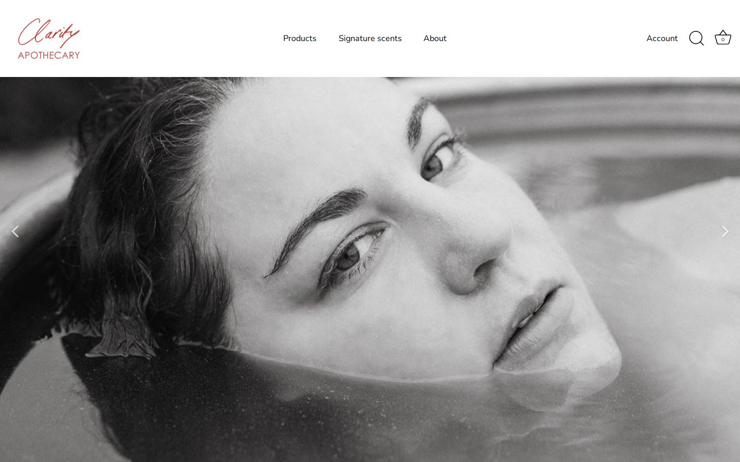 clarityapothecary.com homepage screenshot