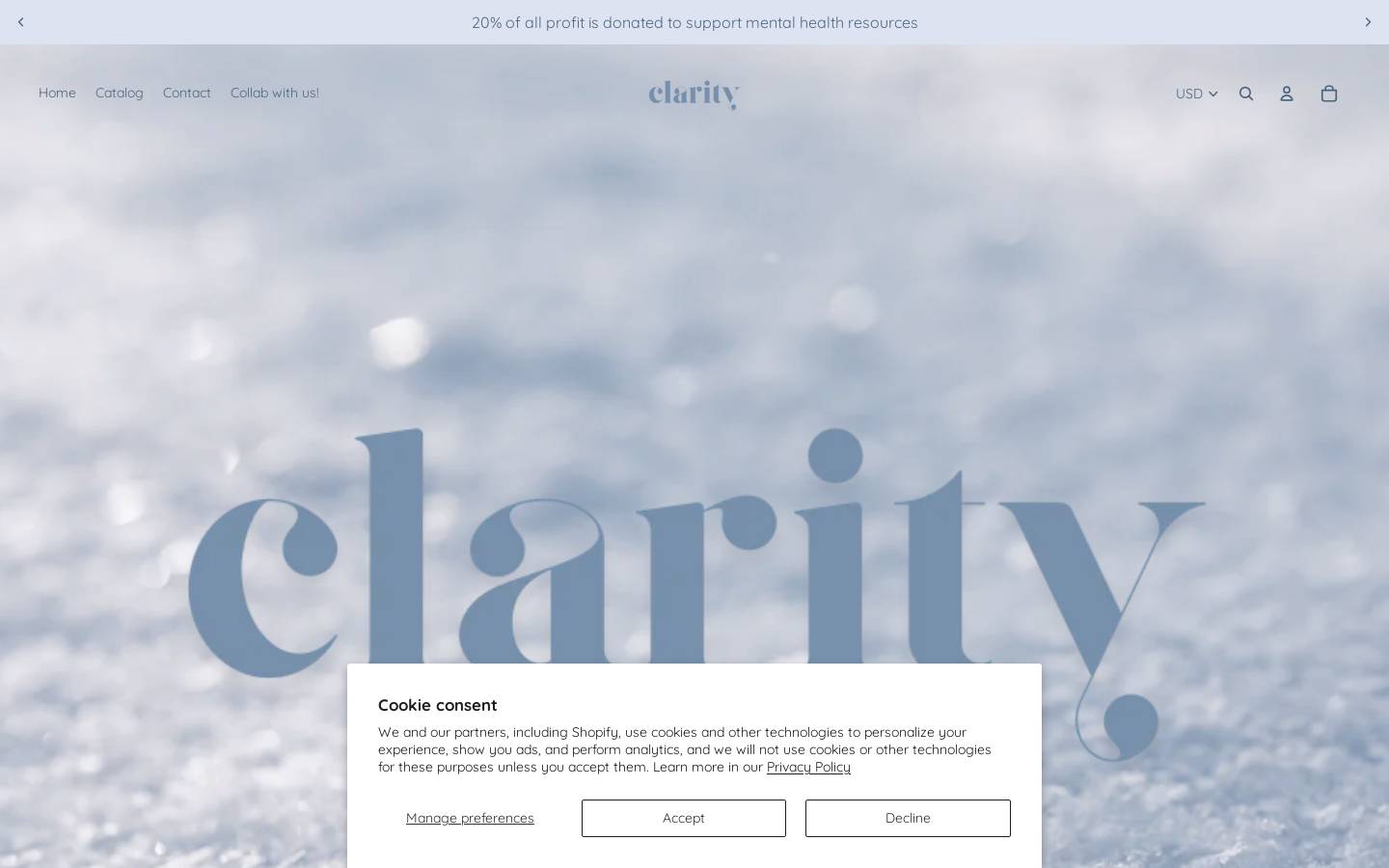 clarityyy.com homepage screenshot
