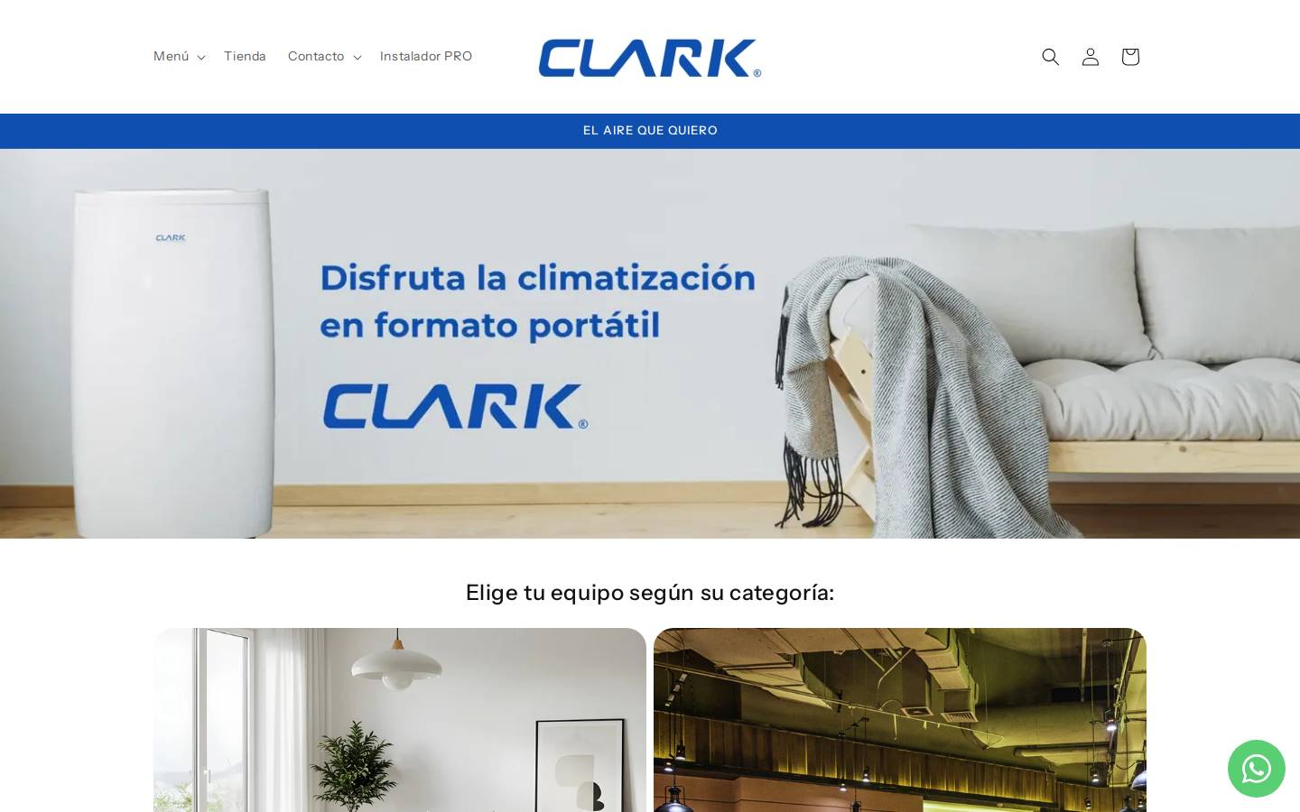 clark-airconditioning.com homepage screenshot