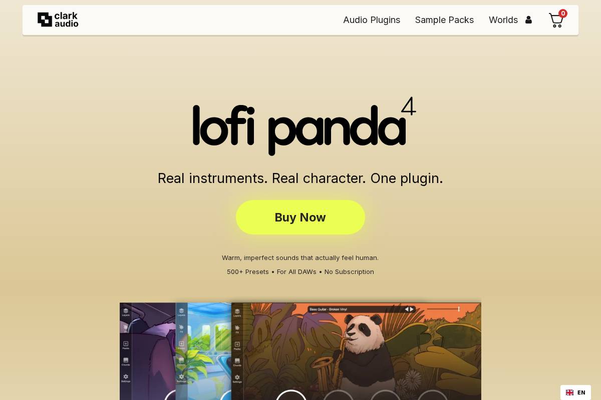 Clark Audio homepage screenshot