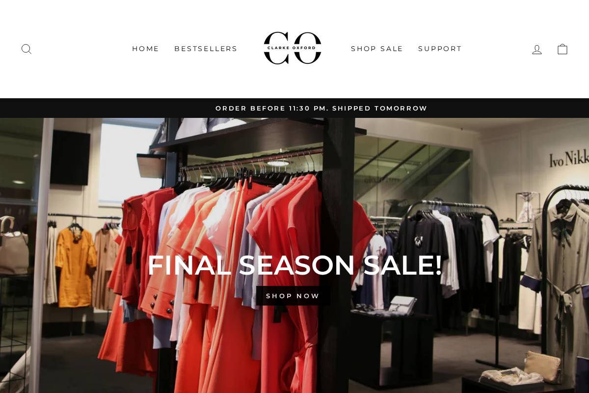 Clarke Oxford homepage screenshot