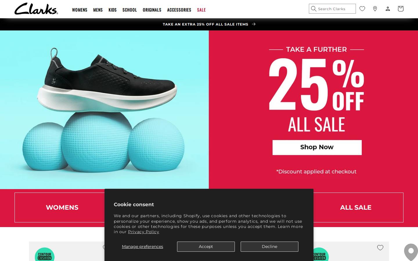 clarks.com.au homepage screenshot