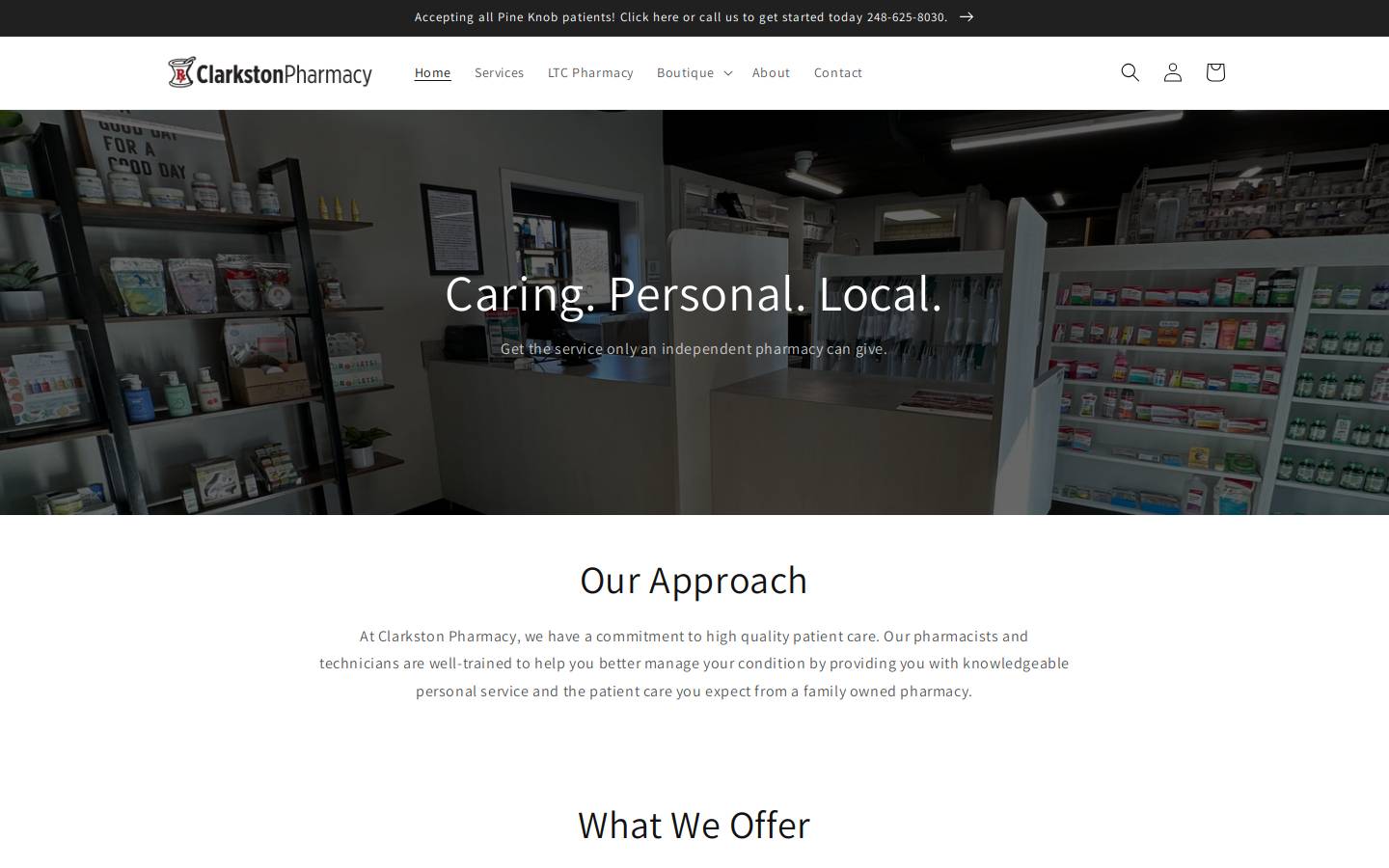 clarkstonpharmacy.com homepage screenshot