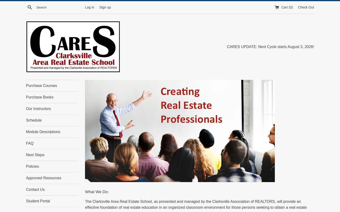 clarksvillereschool.com homepage screenshot