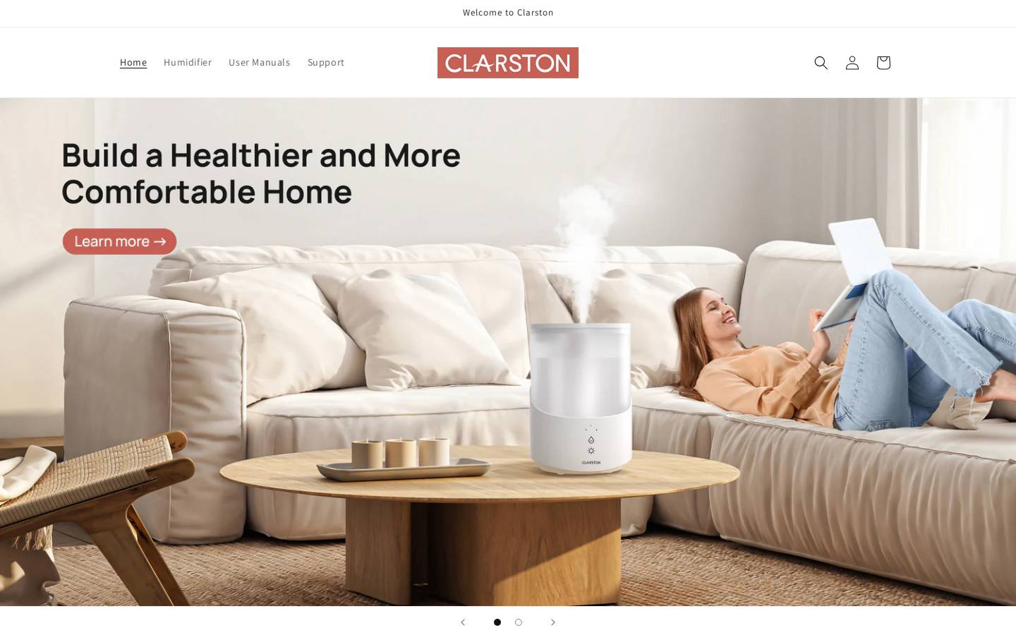 clarston.com homepage screenshot