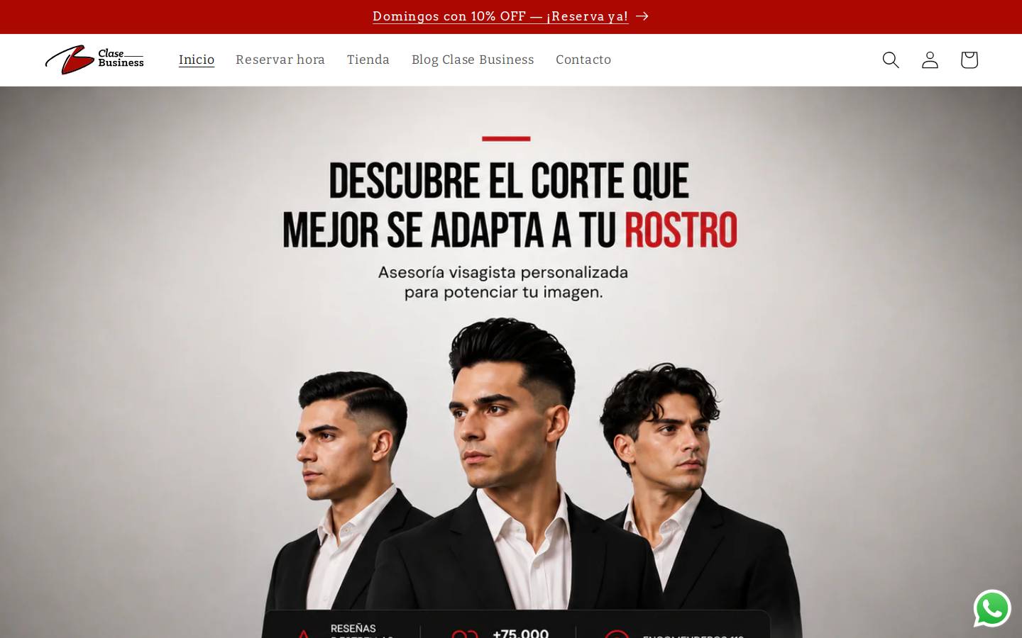 clasebusiness.cl homepage screenshot