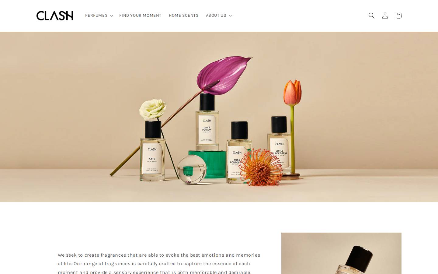 clashfragrances.com homepage screenshot