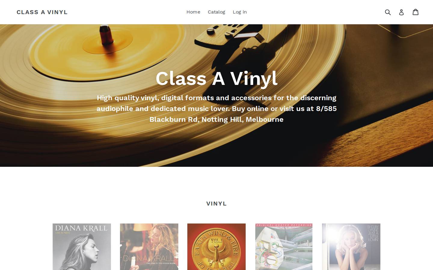 classavinyl.com.au homepage screenshot