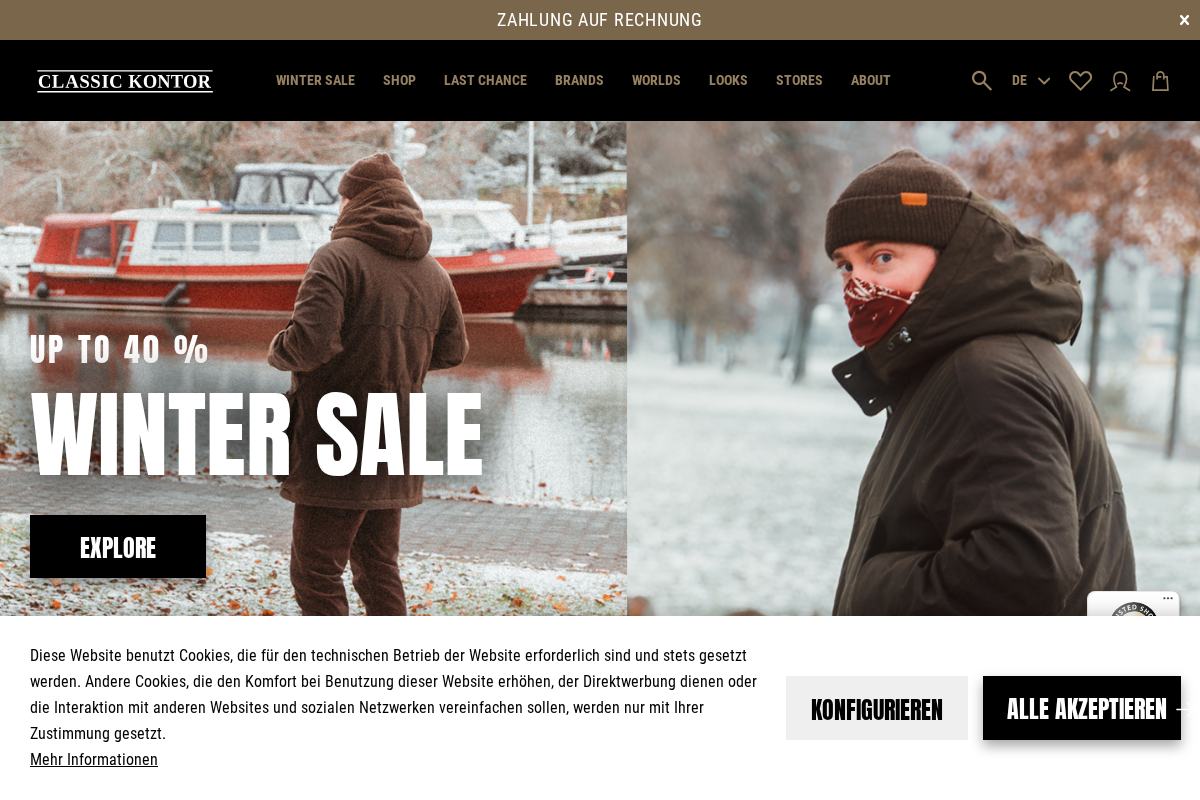 classic-kontor.com homepage screenshot