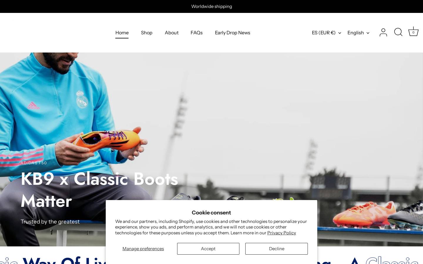 Classic Boots Matter homepage screenshot