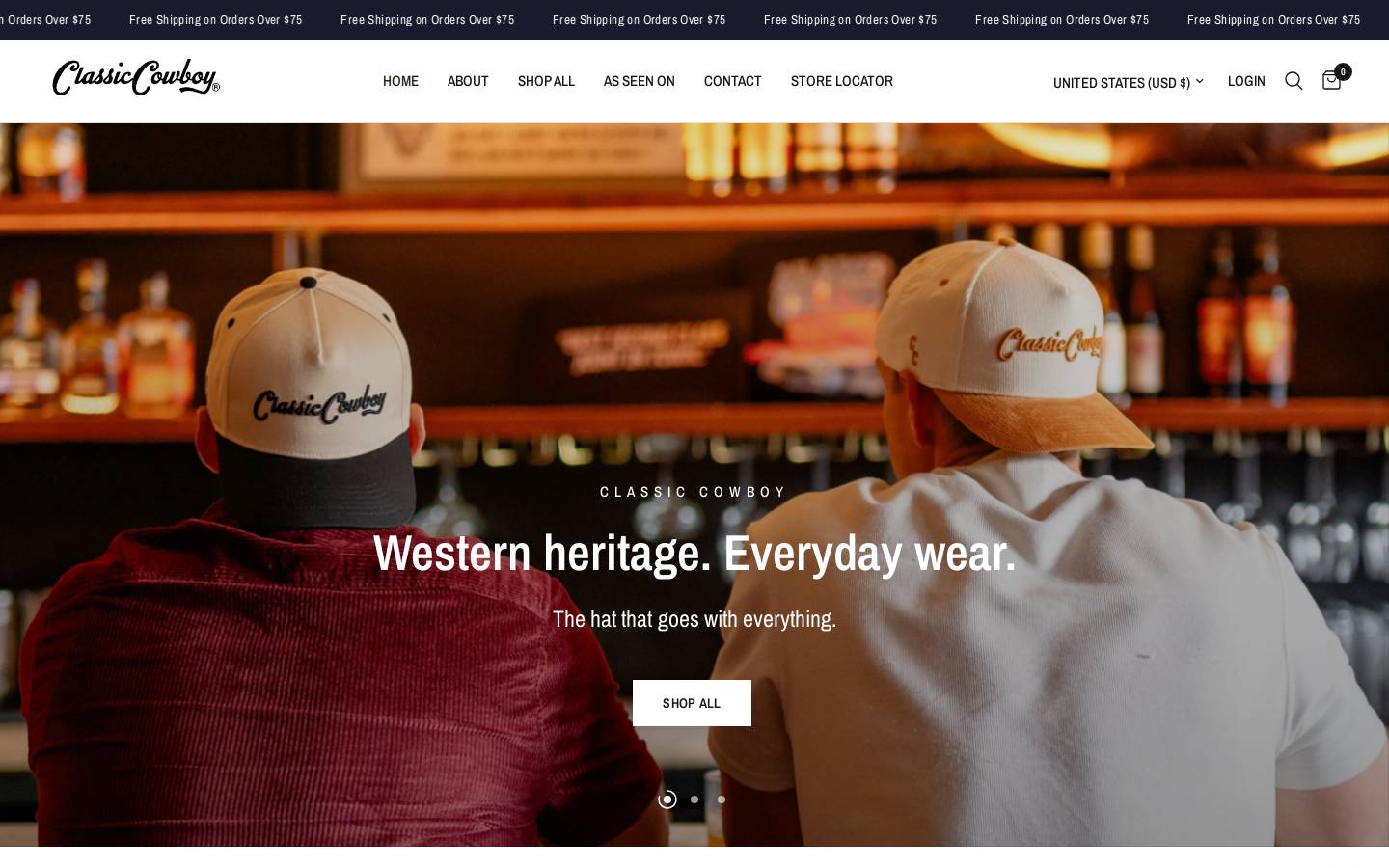 classiccowboy.com homepage screenshot