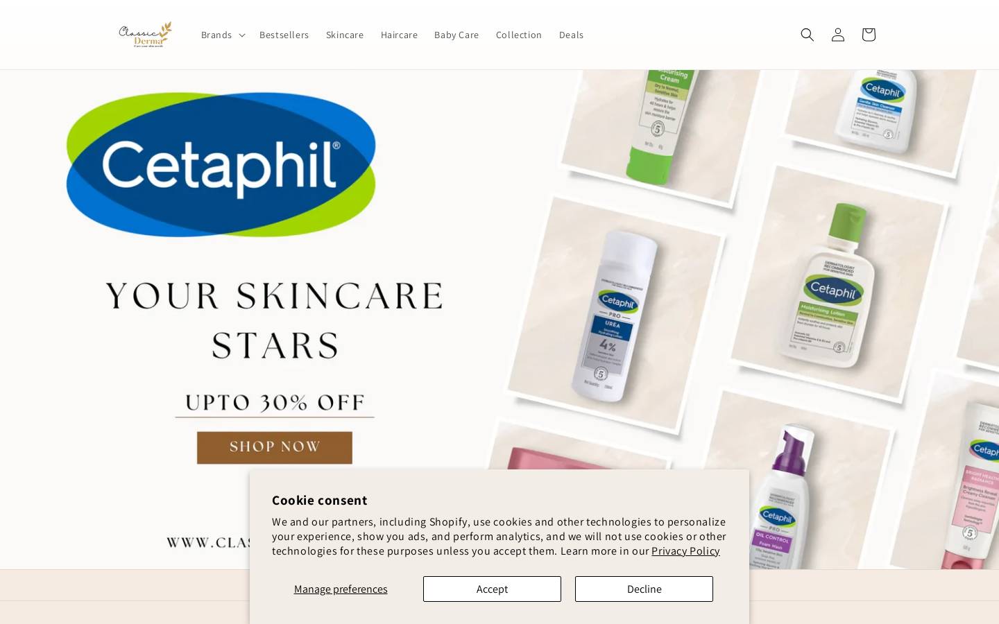 classicderma.com homepage screenshot