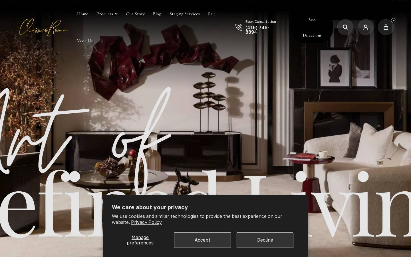 classicoroma.com homepage screenshot