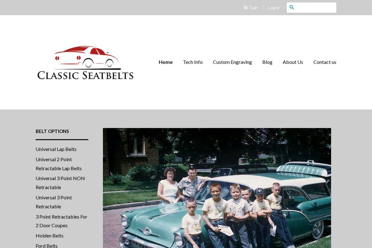 classicseatbelts.co.nz homepage screenshot