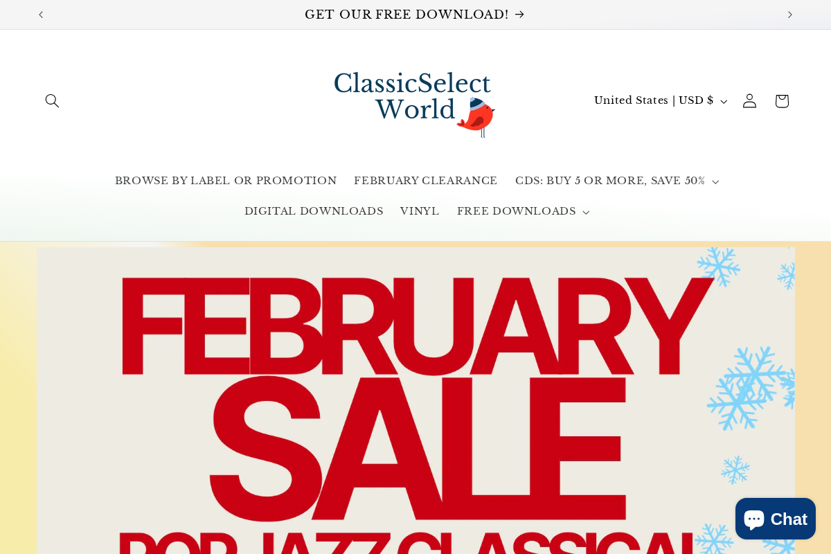 ClassicSelect World homepage screenshot