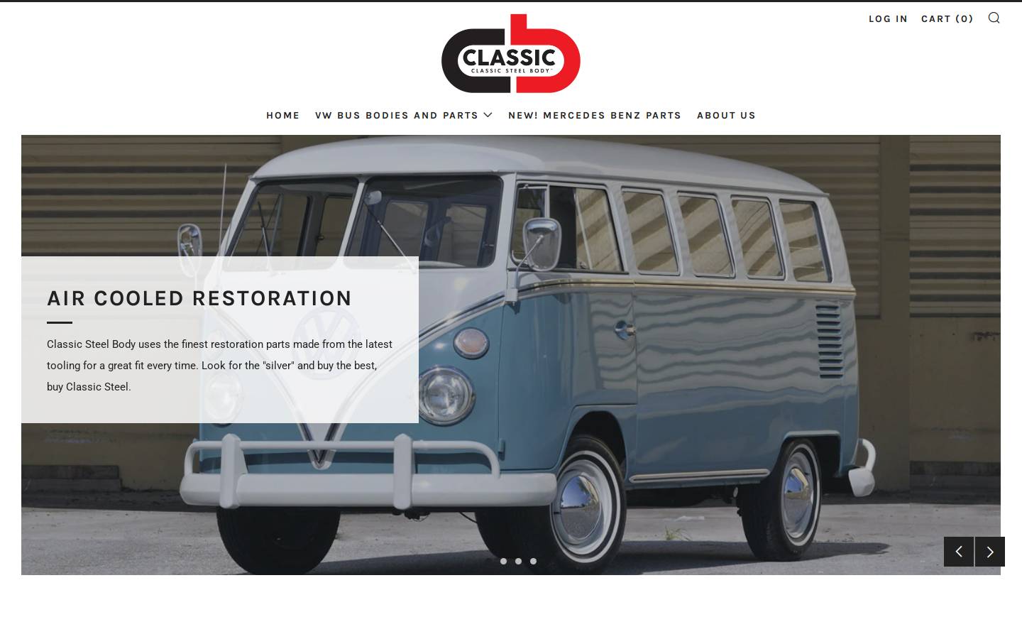 classicsteelbody.com homepage screenshot