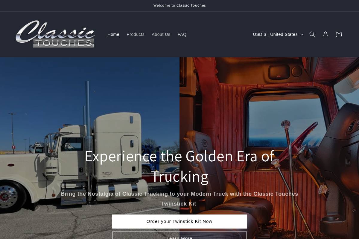 classictouches.net homepage screenshot