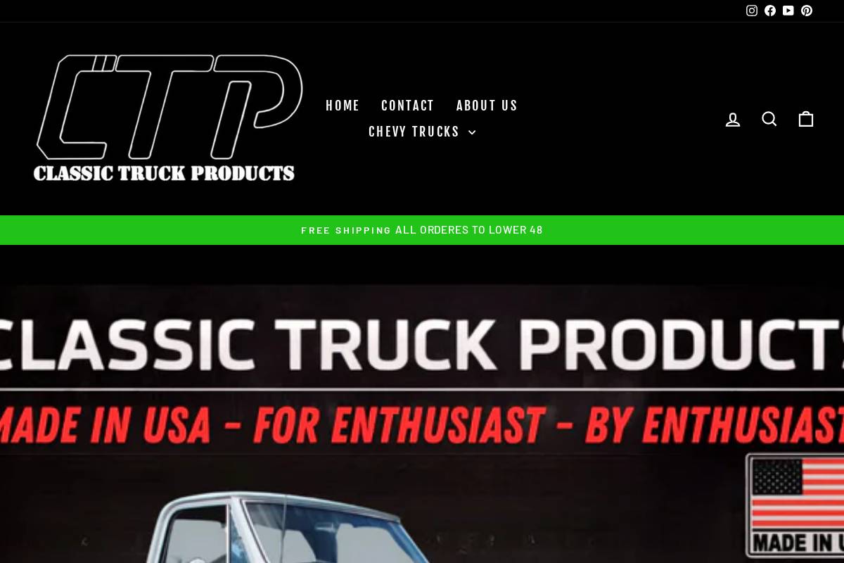Classic Truck Products homepage screenshot