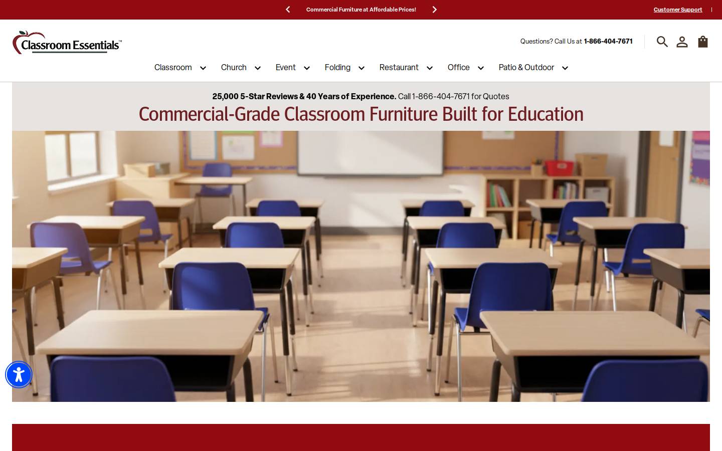 Classroom Essentials Online homepage screenshot