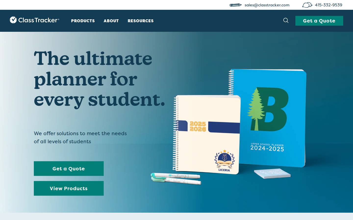 classtracker.com homepage screenshot