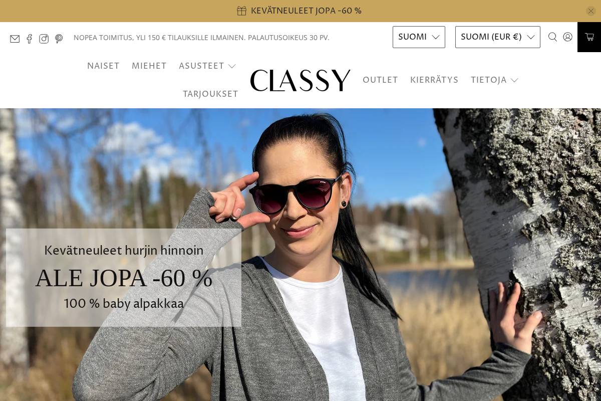 Classy Tuxedos homepage screenshot