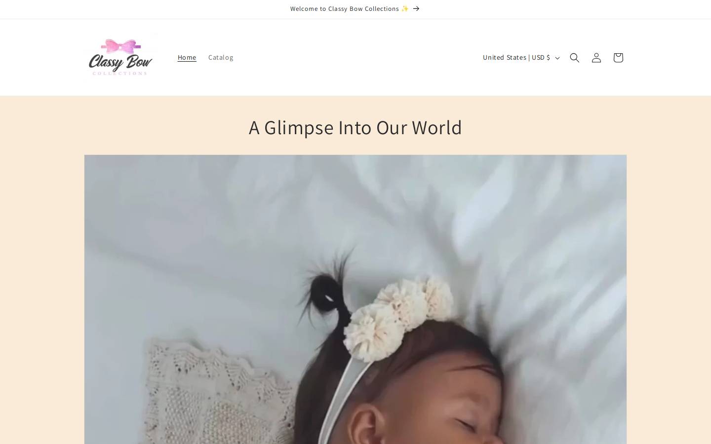 classybowcollections.com homepage screenshot