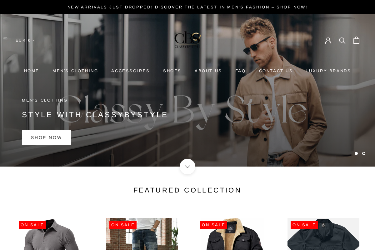 ClassyByStyle homepage screenshot