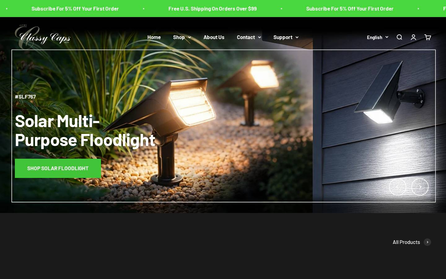 classycaps.net homepage screenshot