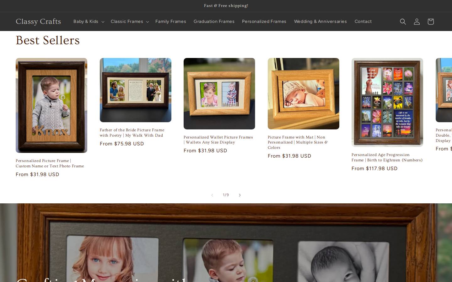 classycrafts.com homepage screenshot
