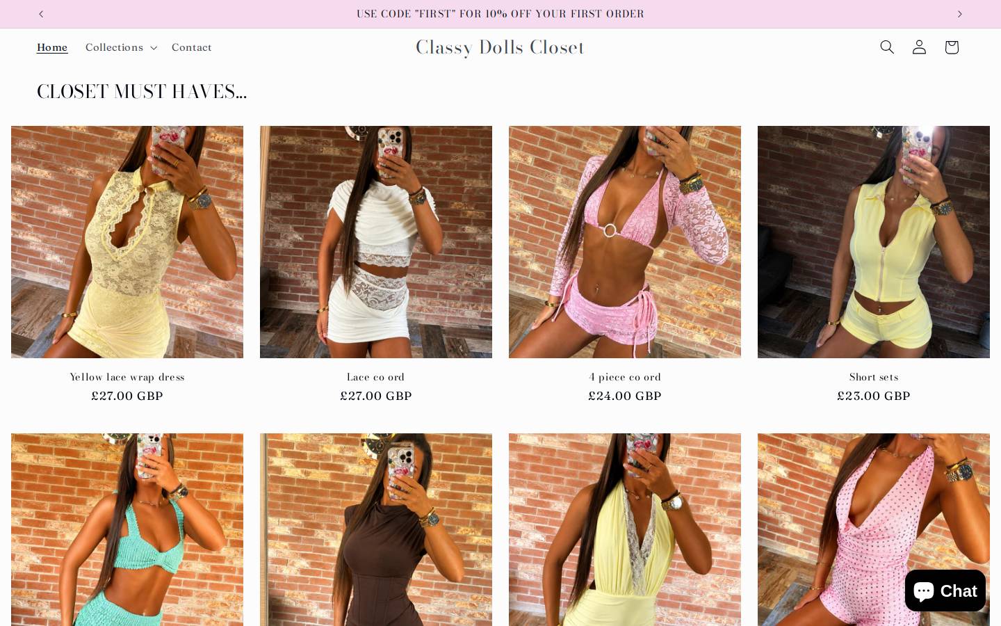 classydollscloset.com homepage screenshot