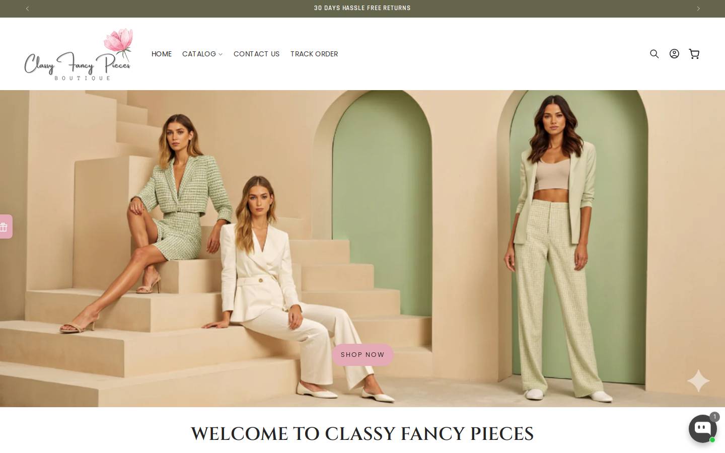 classyfancypieces.com homepage screenshot