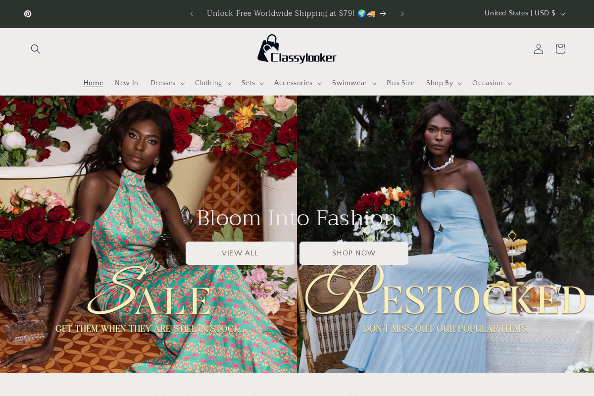 Classylooker homepage screenshot