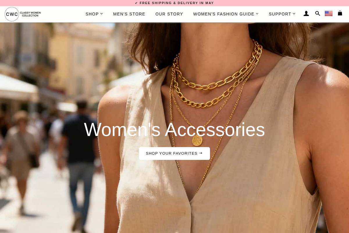 classywomencollection.com homepage screenshot