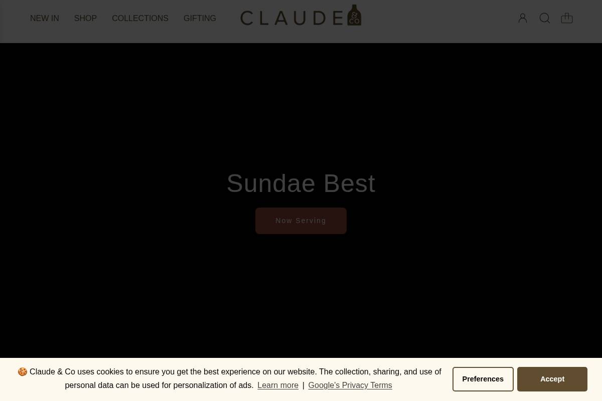 Claudeandco homepage screenshot