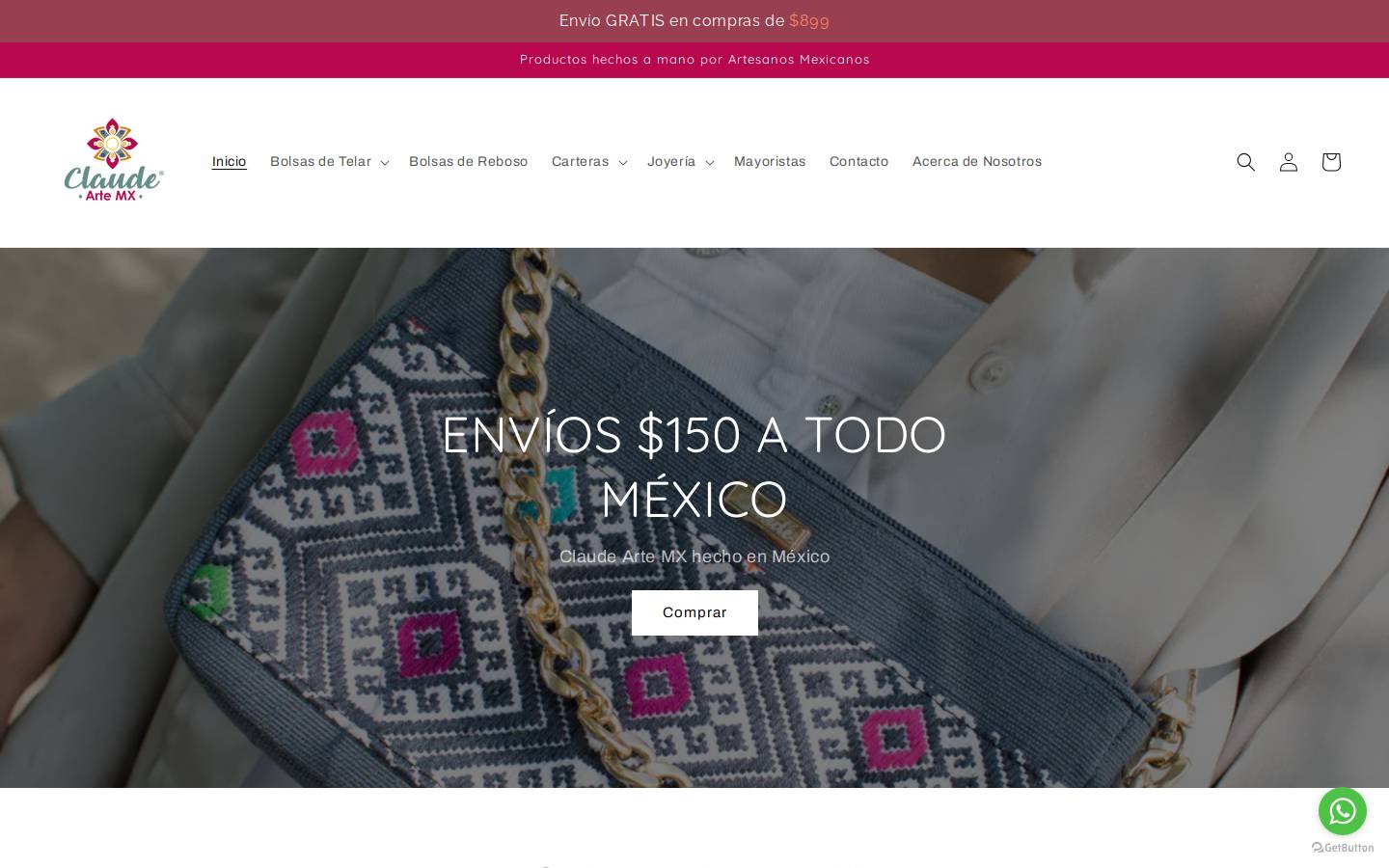 claudearte.mx homepage screenshot
