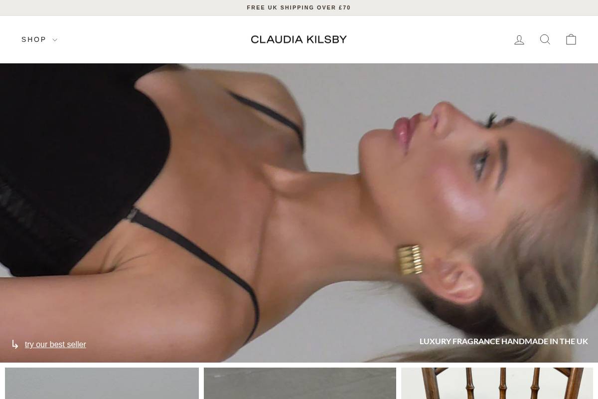 claudiakilsby.com homepage screenshot
