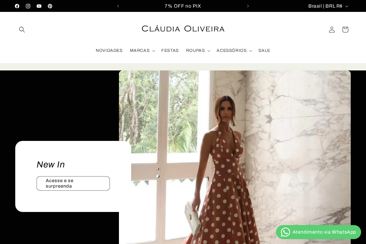 Cláudia Oliveira homepage screenshot