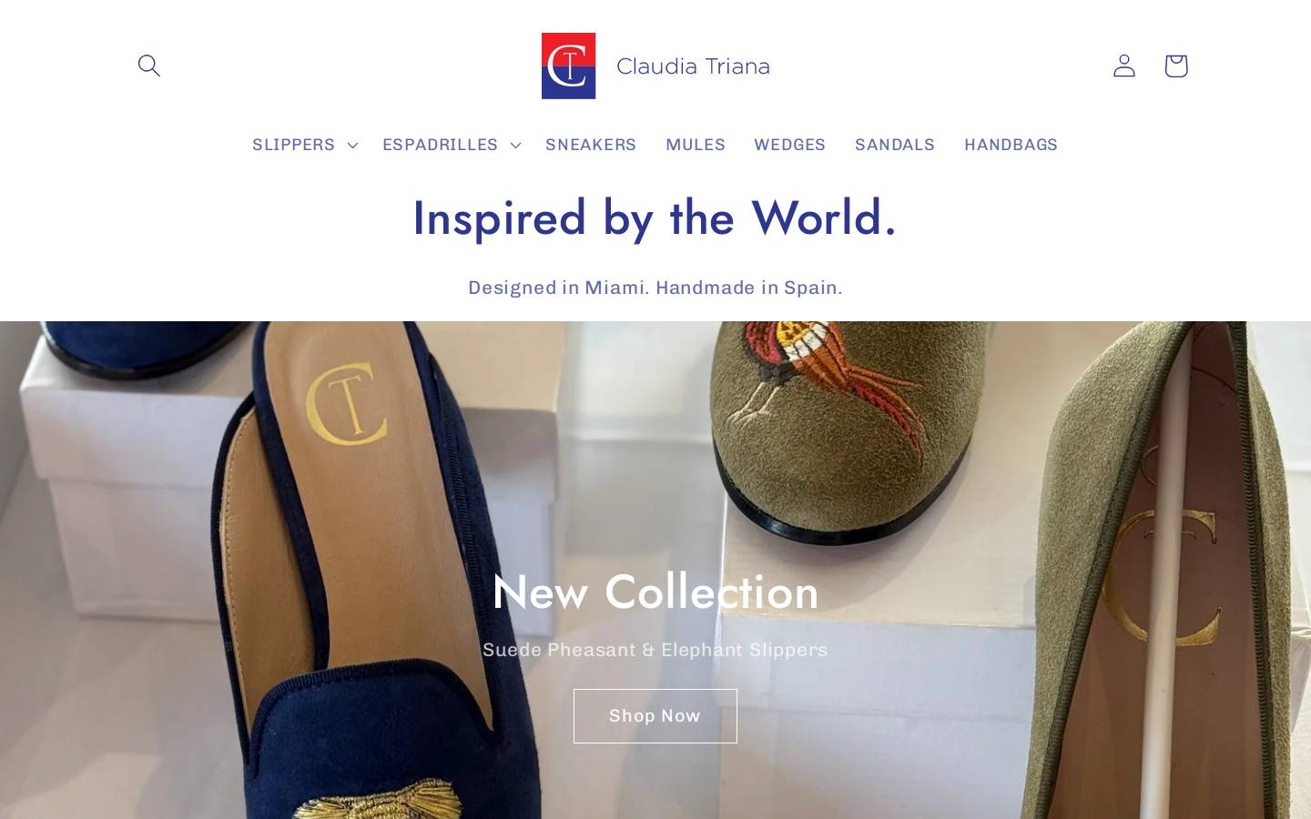 claudiatrianadesigns.com homepage screenshot
