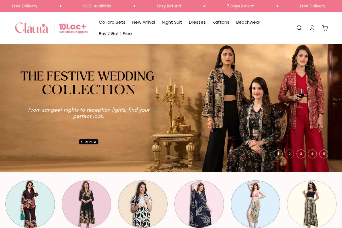 Claura homepage screenshot