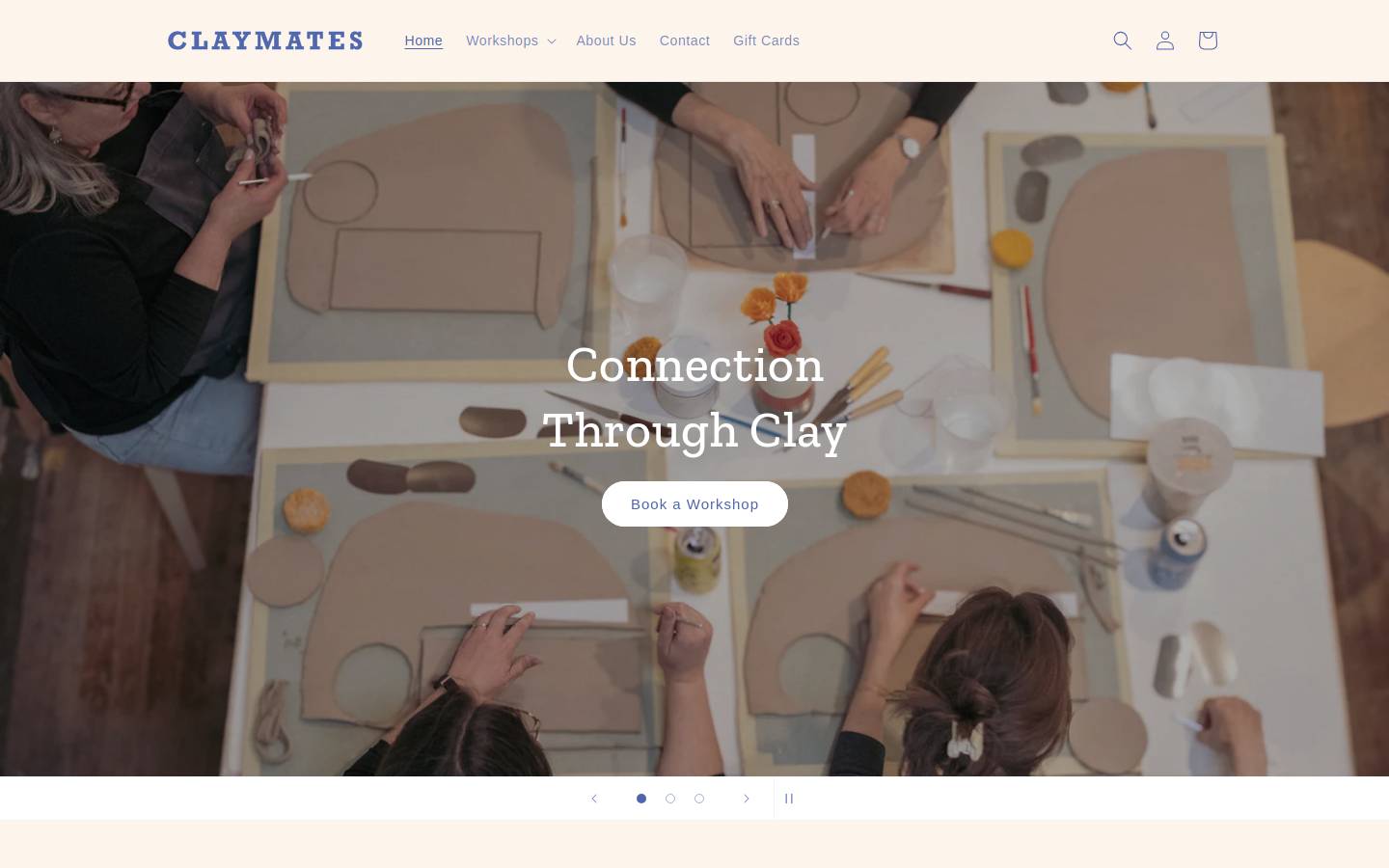 clay-mates.com homepage screenshot