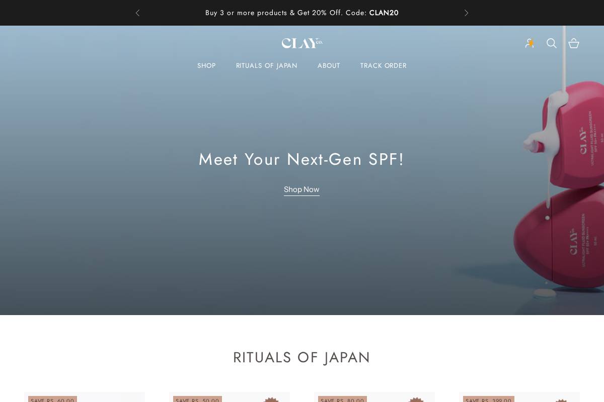 clayco.in homepage screenshot