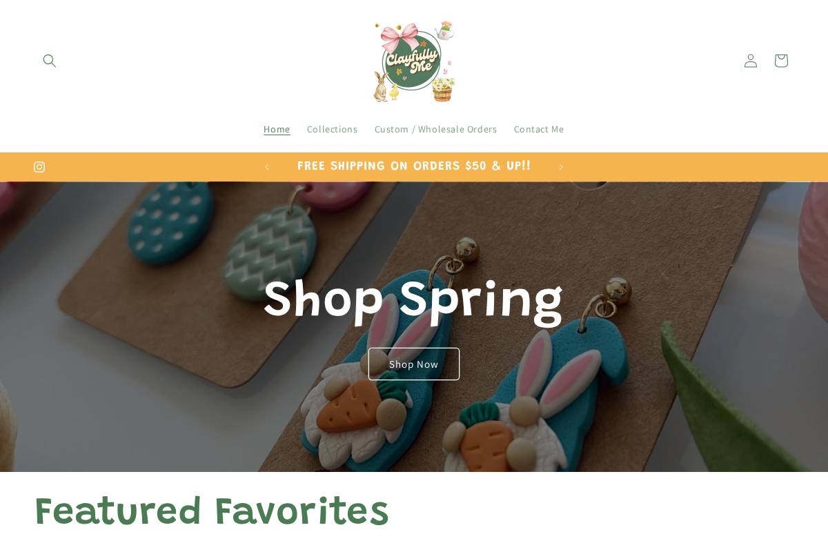 clayfullyme.com homepage screenshot