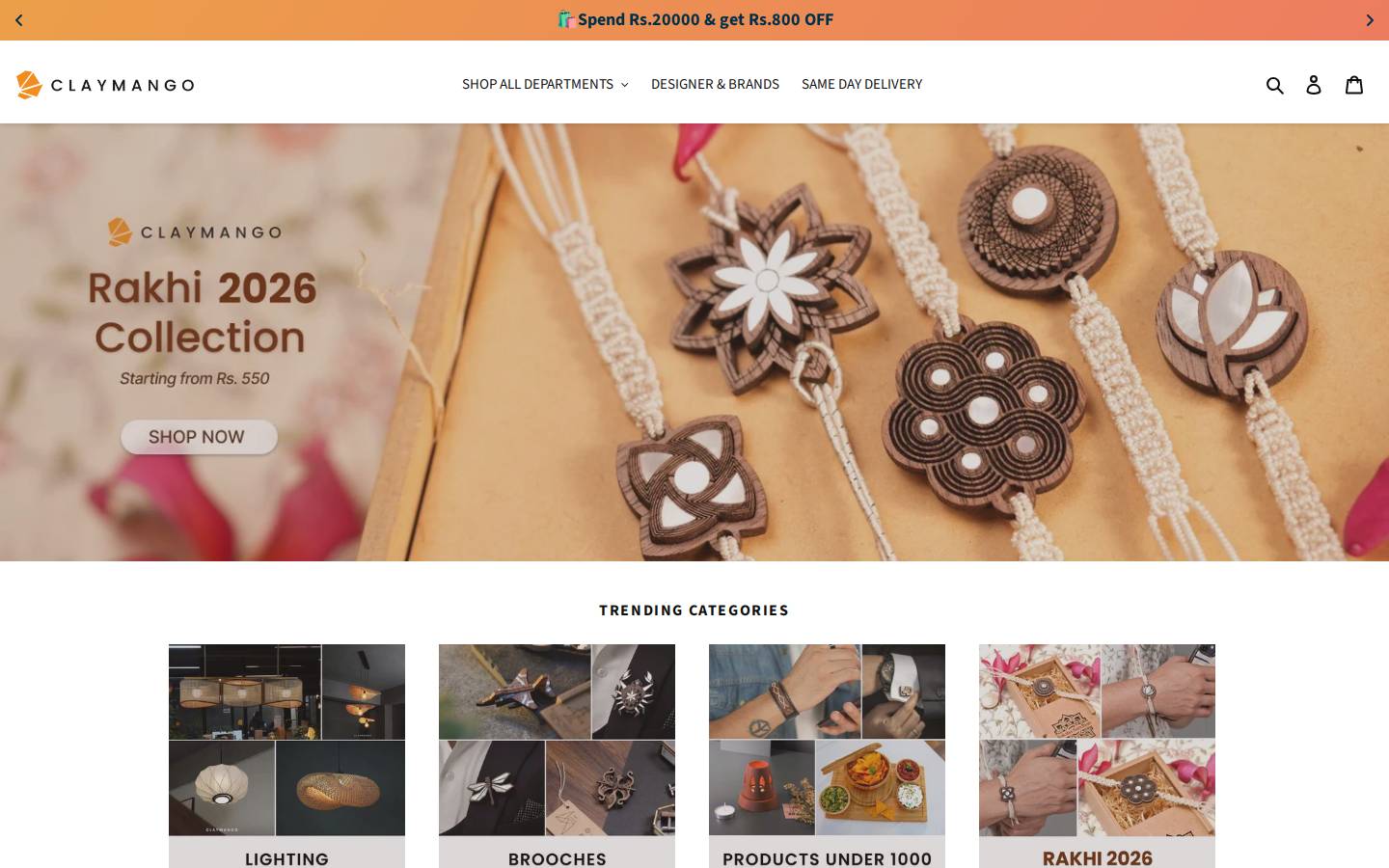 claymango.com homepage screenshot